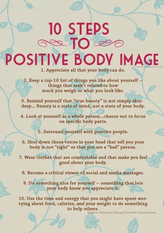 10 steps to positive body image - Inspirational Quotes Images